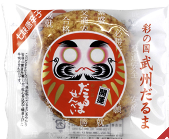 だるませんべい七味 1枚(30入り)