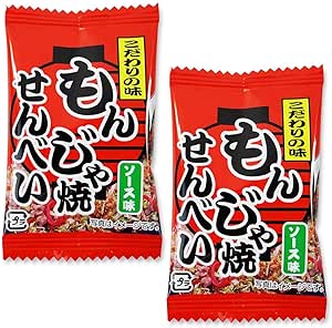 もんじゃ焼きせんべいソース味 1枚(50入り)